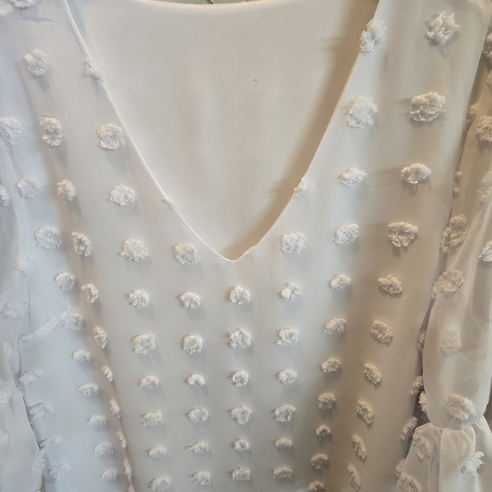 Elegant White Floral Wedding Dress M - Picture 2 of 5